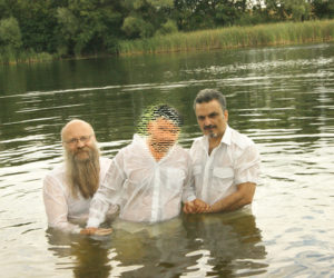 Frank Seidler und Arash bei der Taufe 1