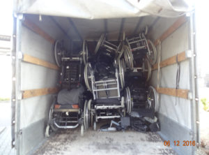 Verladen der Rollstühle