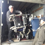 Verladen der Rollstühle